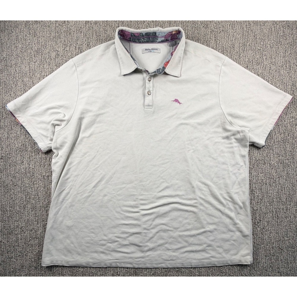 Lot of 2 Tommy Bahama Polo Shirt Men 2XLB Gray IslandZone Supima Cotton Blend SS - Picture 2 of 15